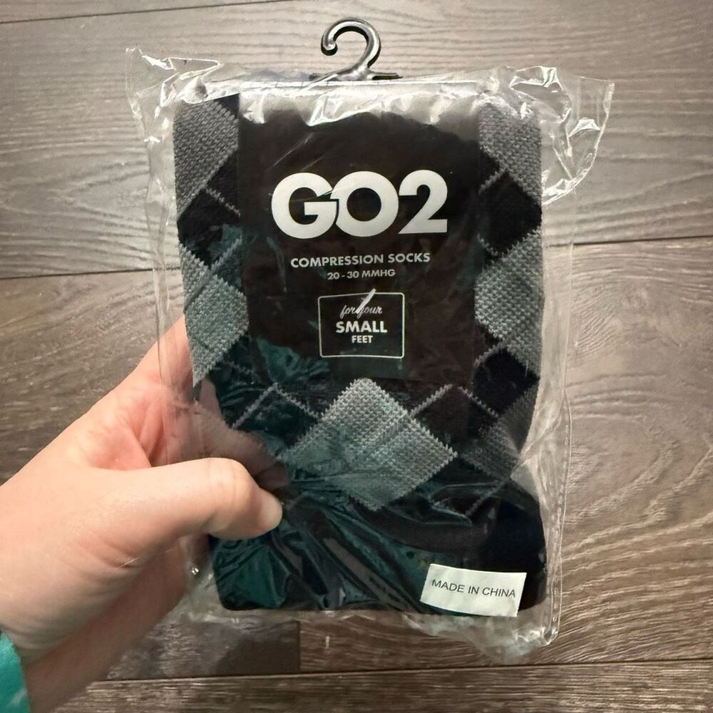 Go2 Men’s Argyle Compression Socks New